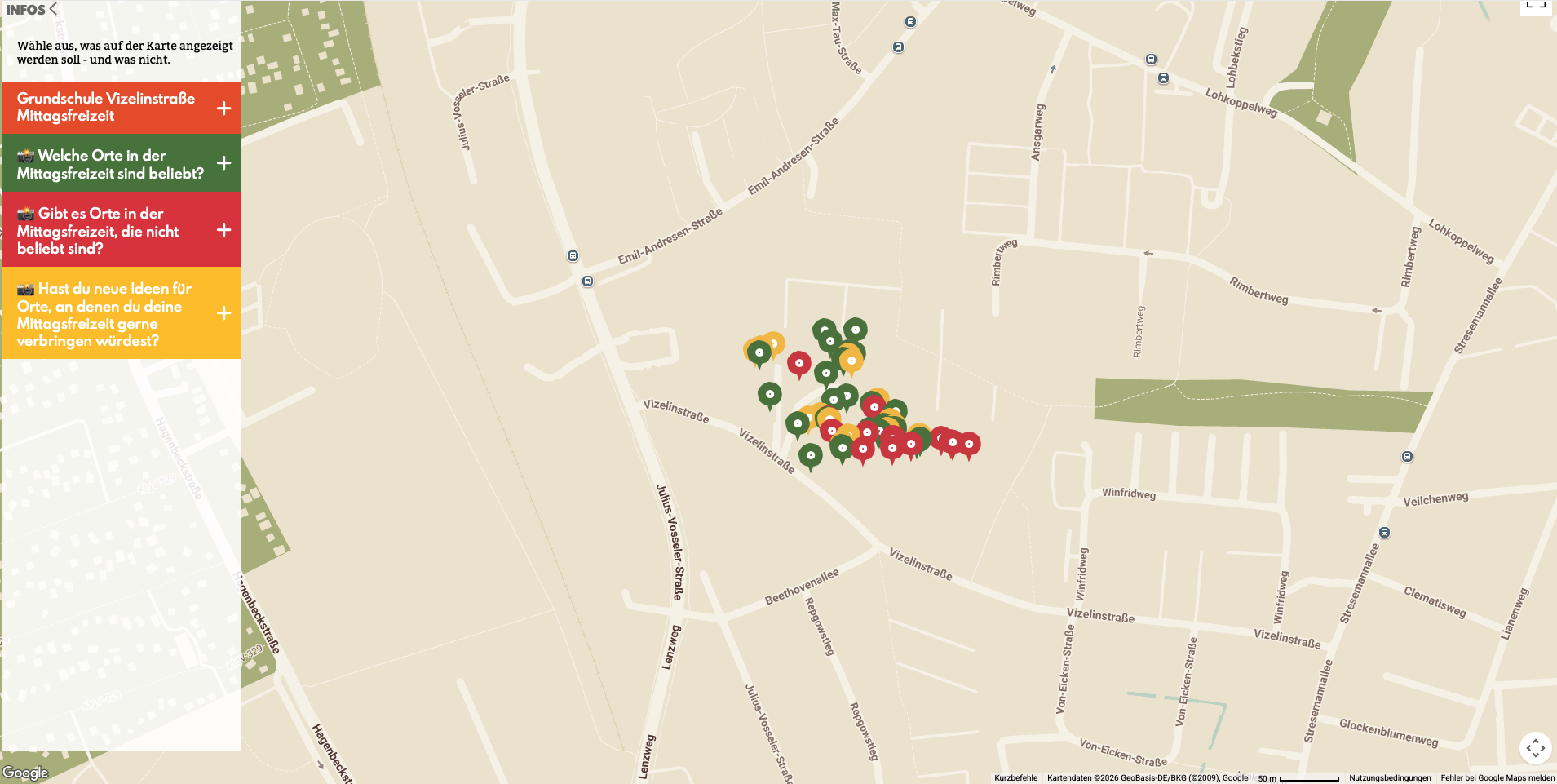 Digitale_Karte_Mittagsfreizeit1 Screenshot der Stadtsache Karte